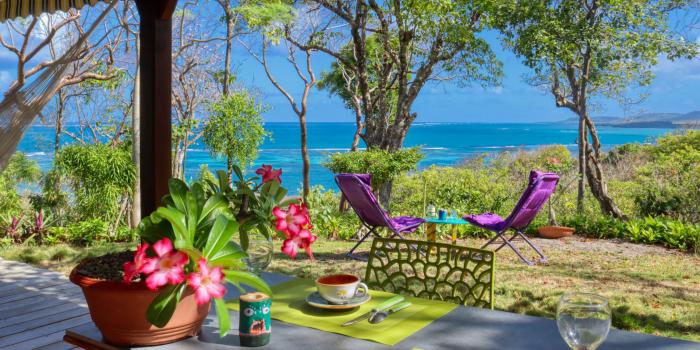 location bungalow vue mer Martinique 2 personnes le vauclin terrasse 1